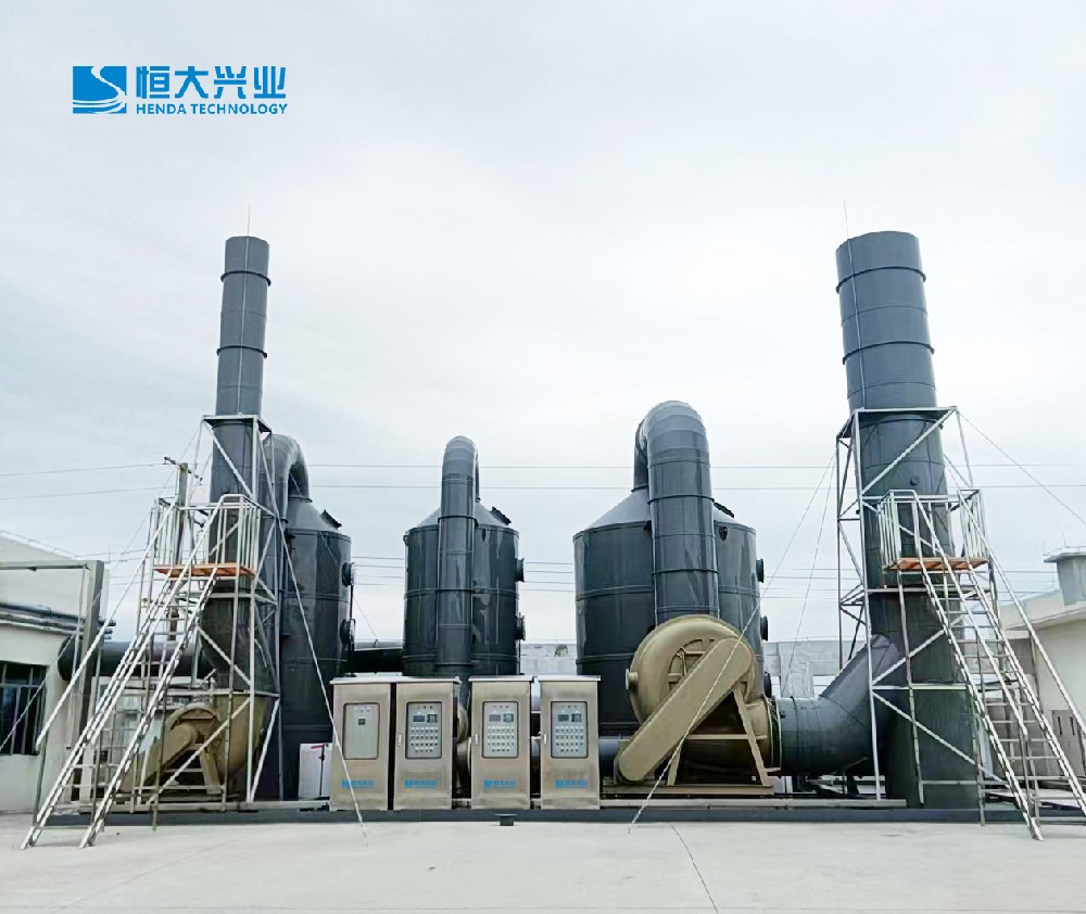 廣東省某上市集團70000風(fēng)量酸堿、有機廢氣處理工程案例